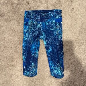 Athleta Blue Patterned Leggings